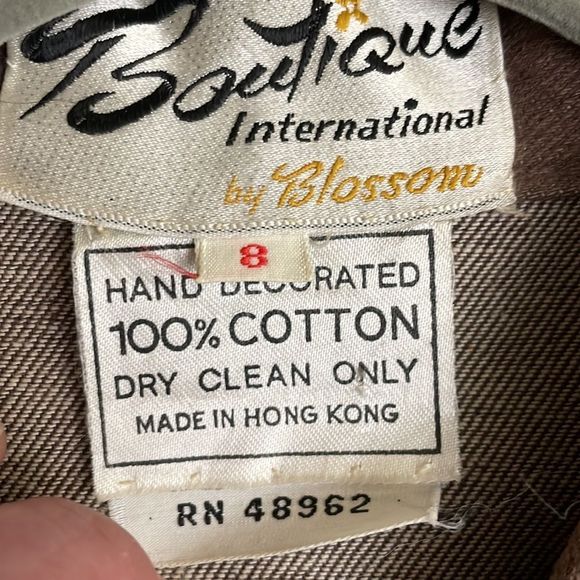 VINTAGE 1960s women's brown jacket with hand beaded golden eagle design size 8 - Picture 9 of 16